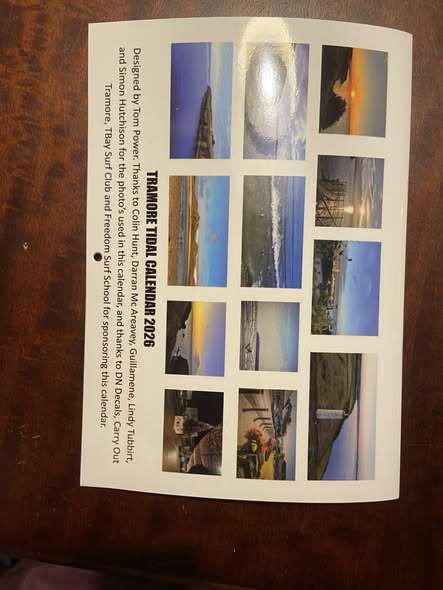 2026 Tramore Tidal Calendars